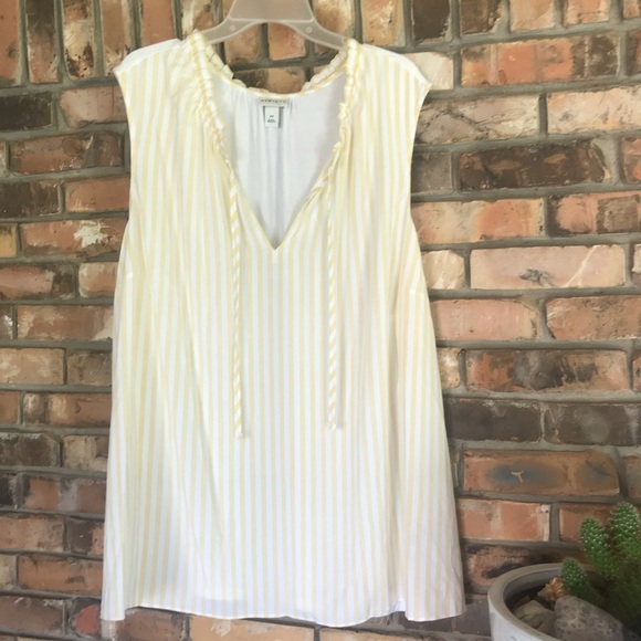 Ava & Viv Tops - Ava & Viv mixed media striped top nwot